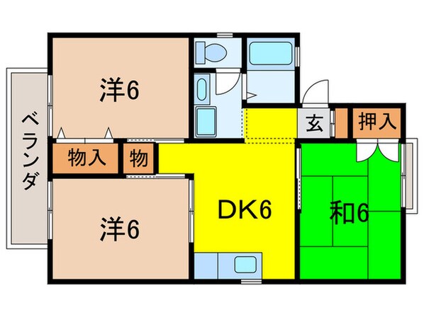 パセオ仁川 東棟の物件間取画像